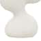 18" White Polystone Abstract Curved Shaped Sculpture Décor